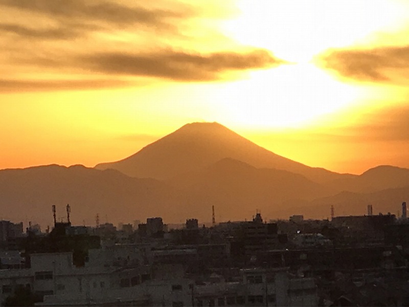 貫井町から見た富士山写真集を開きます。