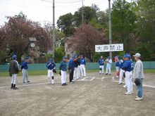 ４月９日のソフトボール部練習試合は緊迫の展開