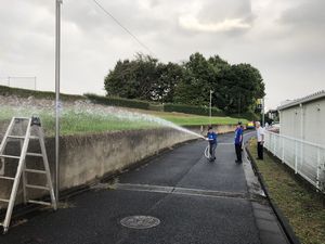 １０月１３日（火）の第３回軽可搬ポンプ操法訓練