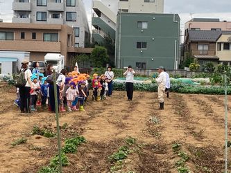 １０月２０日（火）石神井町６丁目の清心幼稚園の園児たち