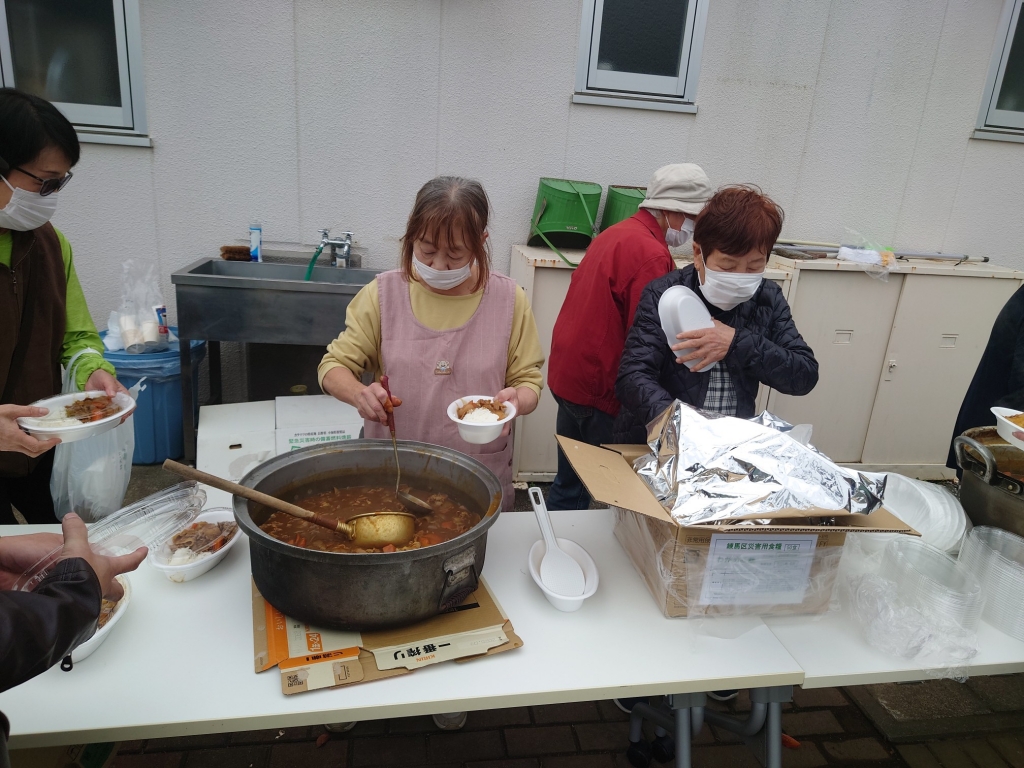  団地防災訓練を開きます。